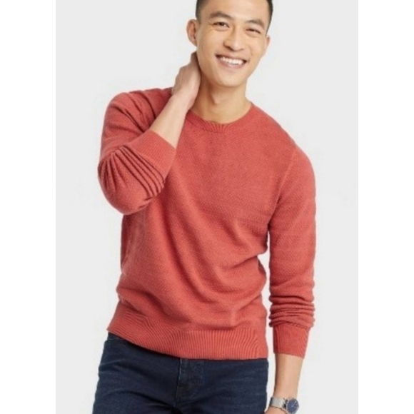 Goodfellow & Co Lightweight Crewneck Sweater Clay Pot Size S - Picture 1 of 11
